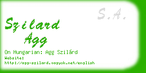szilard agg business card